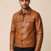 MEN CLASIC LEATHER JACKET