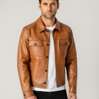 MEN CLASIC LEATHER JACKET