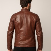 SHEEP WAXY LEATHER JACKET