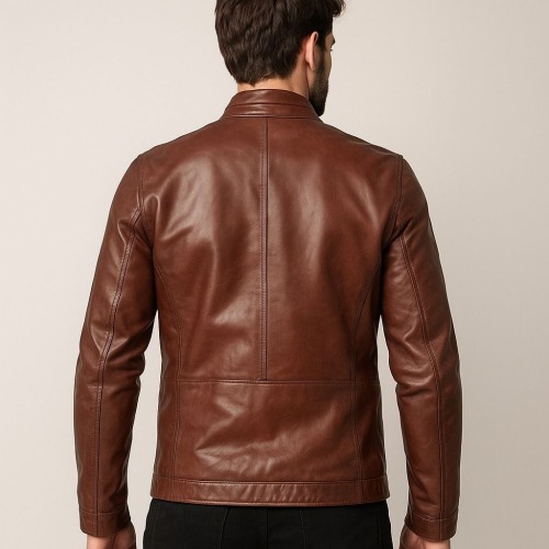 SHEEP WAXY LEATHER JACKET